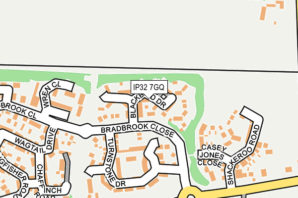 IP32 7GQ map - OS OpenMap – Local (Ordnance Survey)