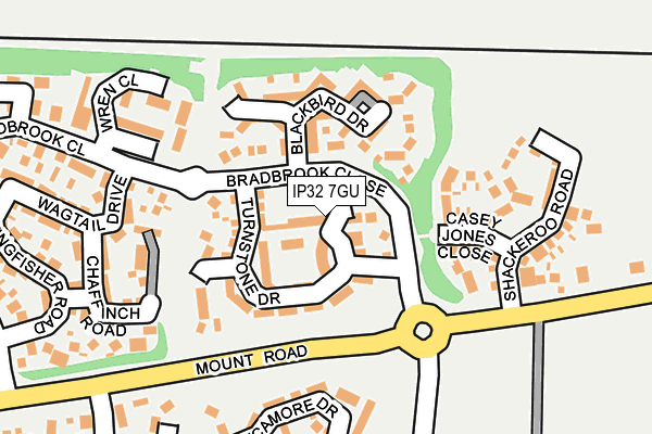 IP32 7GU map - OS OpenMap – Local (Ordnance Survey)