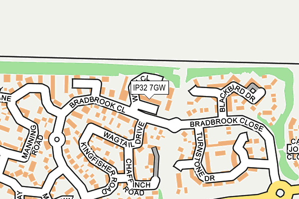 IP32 7GW map - OS OpenMap – Local (Ordnance Survey)