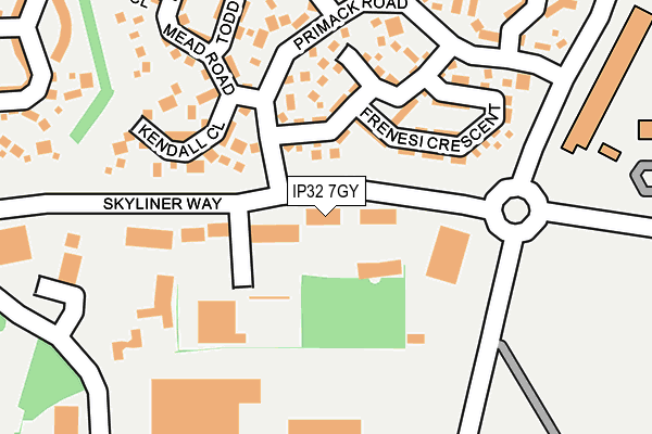 IP32 7GY map - OS OpenMap – Local (Ordnance Survey)