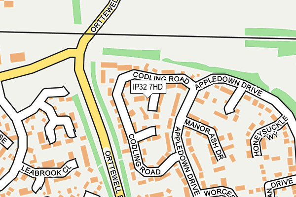 IP32 7HD map - OS OpenMap – Local (Ordnance Survey)