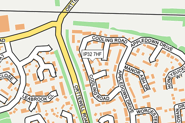 IP32 7HF map - OS OpenMap – Local (Ordnance Survey)