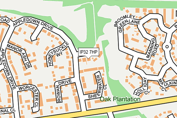 IP32 7HP map - OS OpenMap – Local (Ordnance Survey)