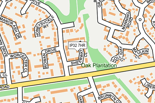 IP32 7HR map - OS OpenMap – Local (Ordnance Survey)