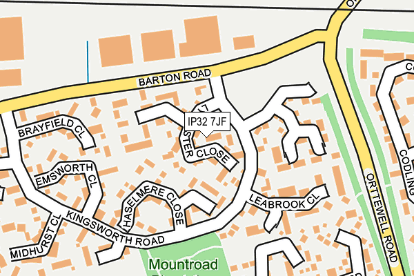 IP32 7JF map - OS OpenMap – Local (Ordnance Survey)
