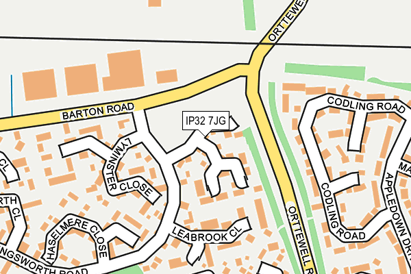 IP32 7JG map - OS OpenMap – Local (Ordnance Survey)