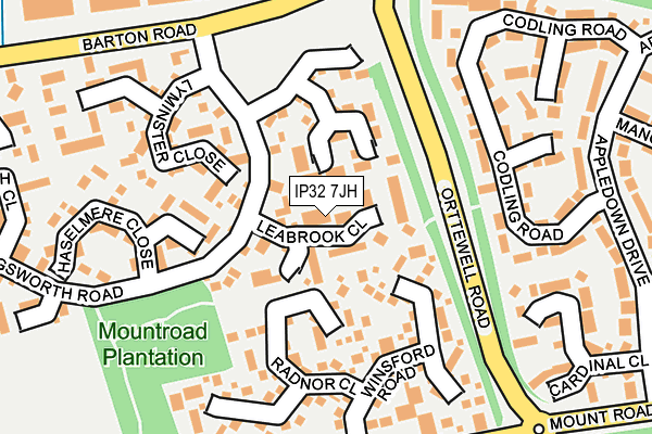 IP32 7JH map - OS OpenMap – Local (Ordnance Survey)