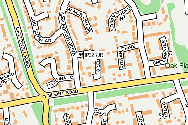 IP32 7JR map - OS OpenMap – Local (Ordnance Survey)
