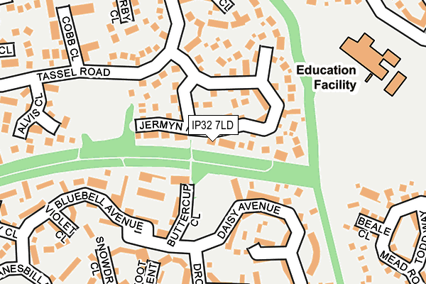 IP32 7LD map - OS OpenMap – Local (Ordnance Survey)