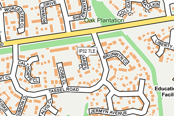 IP32 7LE map - OS OpenMap – Local (Ordnance Survey)