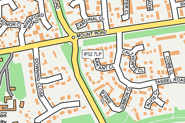 IP32 7LP map - OS OpenMap – Local (Ordnance Survey)