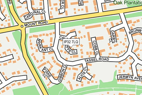 IP32 7LQ map - OS OpenMap – Local (Ordnance Survey)