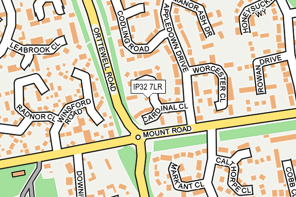 IP32 7LR map - OS OpenMap – Local (Ordnance Survey)