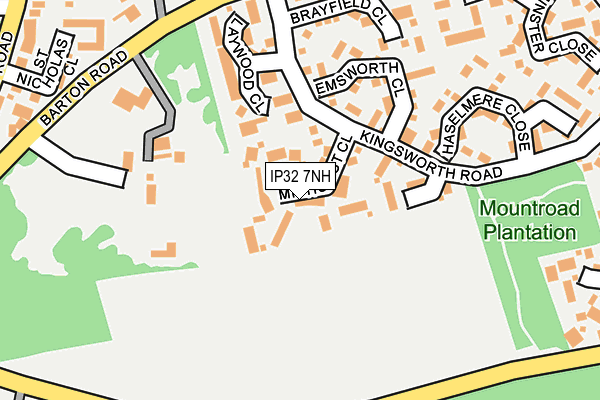 IP32 7NH map - OS OpenMap – Local (Ordnance Survey)