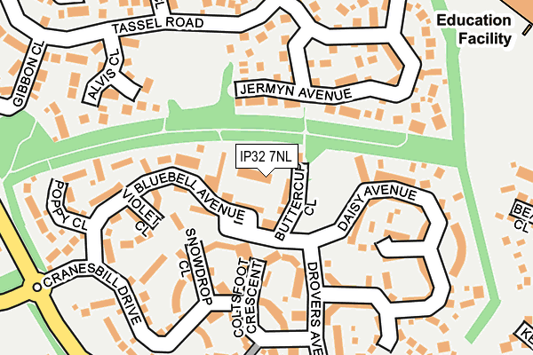 IP32 7NL map - OS OpenMap – Local (Ordnance Survey)