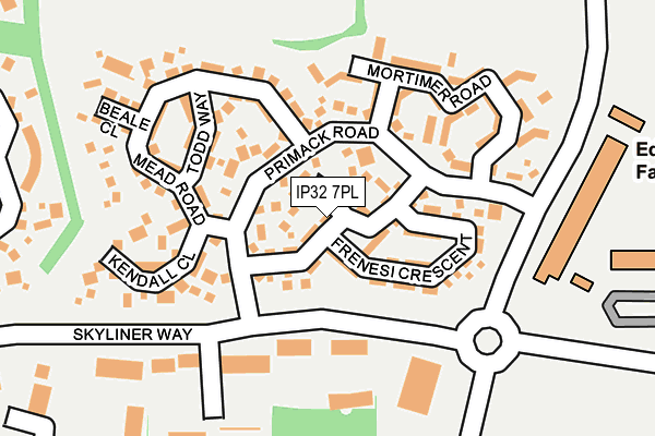 IP32 7PL map - OS OpenMap – Local (Ordnance Survey)