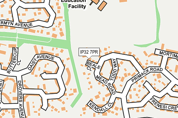 IP32 7PR map - OS OpenMap – Local (Ordnance Survey)