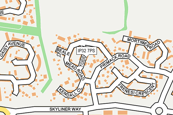 IP32 7PS map - OS OpenMap – Local (Ordnance Survey)