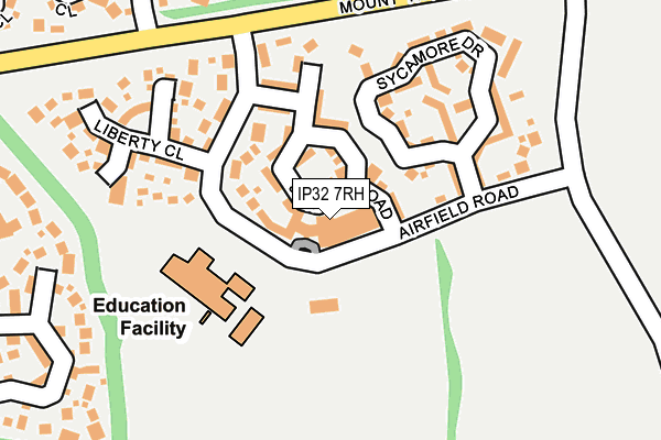 IP32 7RH map - OS OpenMap – Local (Ordnance Survey)