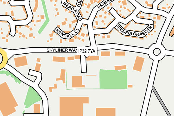 IP32 7YA map - OS OpenMap – Local (Ordnance Survey)