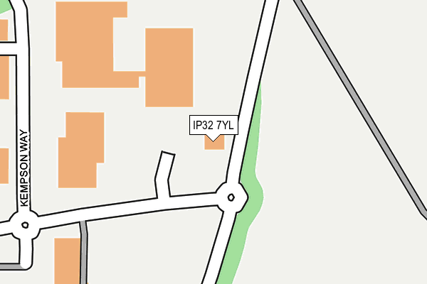 IP32 7YL map - OS OpenMap – Local (Ordnance Survey)