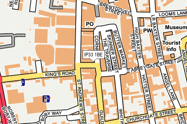 IP33 1BE map - OS OpenMap – Local (Ordnance Survey)