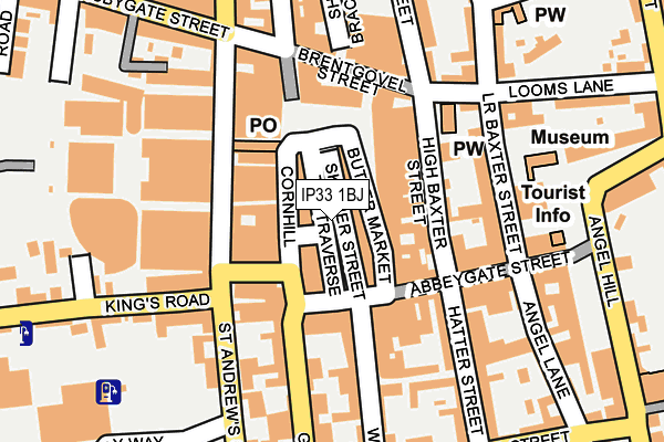 IP33 1BJ map - OS OpenMap – Local (Ordnance Survey)