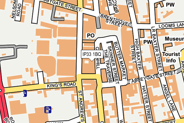 IP33 1BQ map - OS OpenMap – Local (Ordnance Survey)
