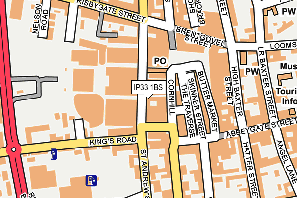 IP33 1BS map - OS OpenMap – Local (Ordnance Survey)