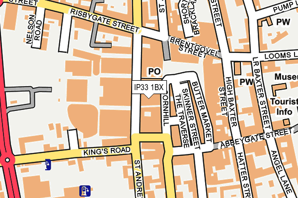 IP33 1BX map - OS OpenMap – Local (Ordnance Survey)
