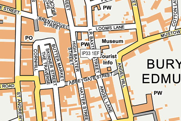 IP33 1EF map - OS OpenMap – Local (Ordnance Survey)