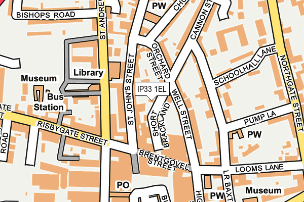 IP33 1EL map - OS OpenMap – Local (Ordnance Survey)
