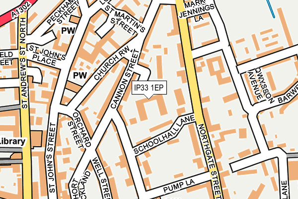 IP33 1EP map - OS OpenMap – Local (Ordnance Survey)