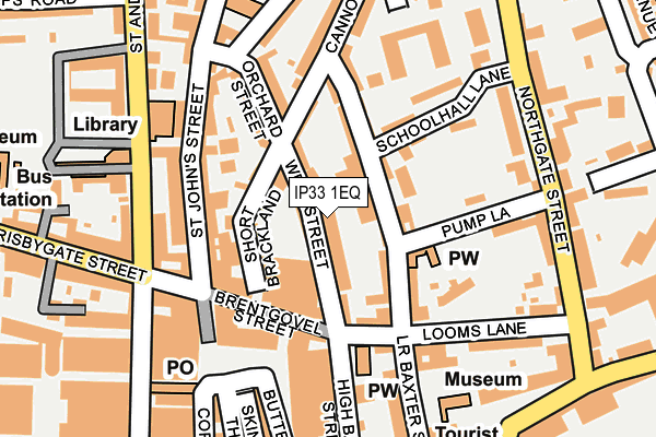IP33 1EQ map - OS OpenMap – Local (Ordnance Survey)