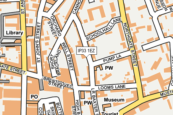 IP33 1EZ map - OS OpenMap – Local (Ordnance Survey)