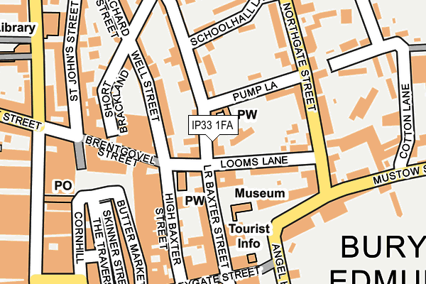 IP33 1FA map - OS OpenMap – Local (Ordnance Survey)