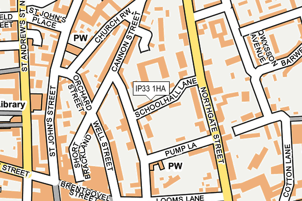 IP33 1HA map - OS OpenMap – Local (Ordnance Survey)