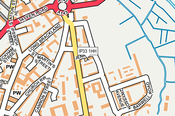 IP33 1HH map - OS OpenMap – Local (Ordnance Survey)