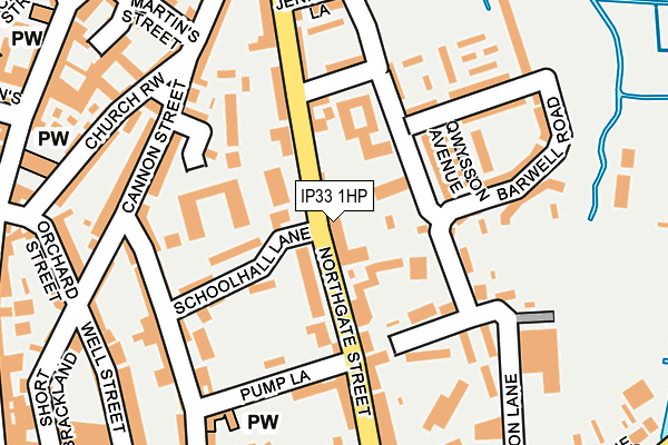 IP33 1HP map - OS OpenMap – Local (Ordnance Survey)