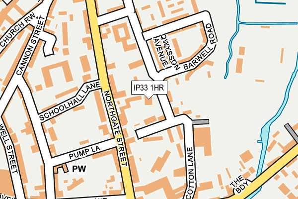 IP33 1HR map - OS OpenMap – Local (Ordnance Survey)