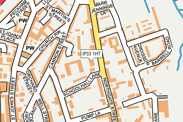 IP33 1HT map - OS OpenMap – Local (Ordnance Survey)