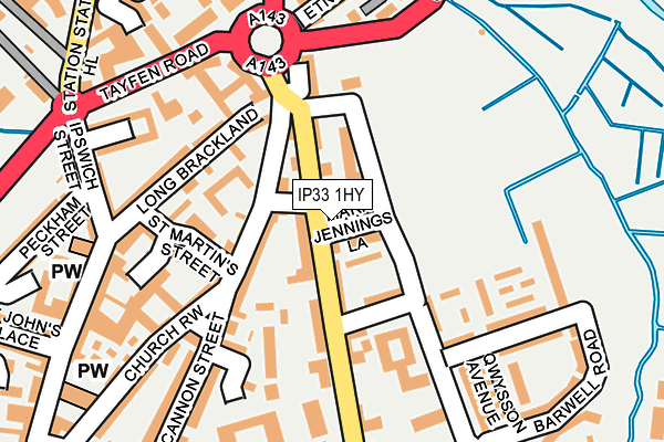 IP33 1HY map - OS OpenMap – Local (Ordnance Survey)