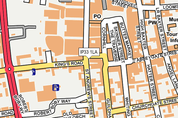 IP33 1LA map - OS OpenMap – Local (Ordnance Survey)