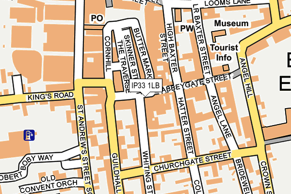 IP33 1LB map - OS OpenMap – Local (Ordnance Survey)