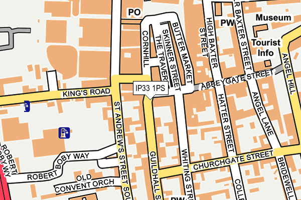 IP33 1PS map - OS OpenMap – Local (Ordnance Survey)