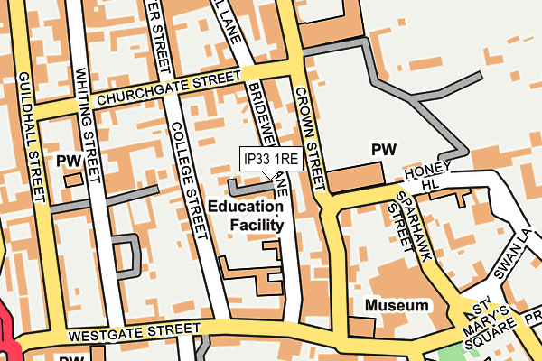 IP33 1RE map - OS OpenMap – Local (Ordnance Survey)