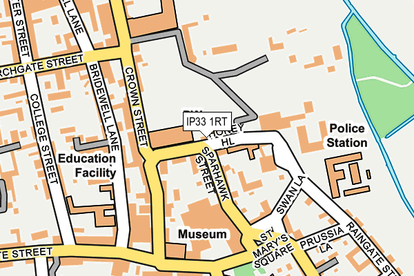 IP33 1RT map - OS OpenMap – Local (Ordnance Survey)
