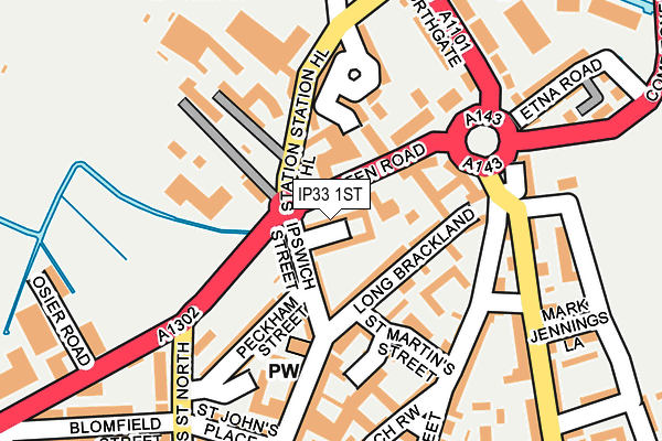 IP33 1ST map - OS OpenMap – Local (Ordnance Survey)