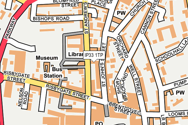 IP33 1TP map - OS OpenMap – Local (Ordnance Survey)