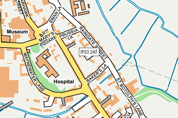 IP33 2AT map - OS OpenMap – Local (Ordnance Survey)